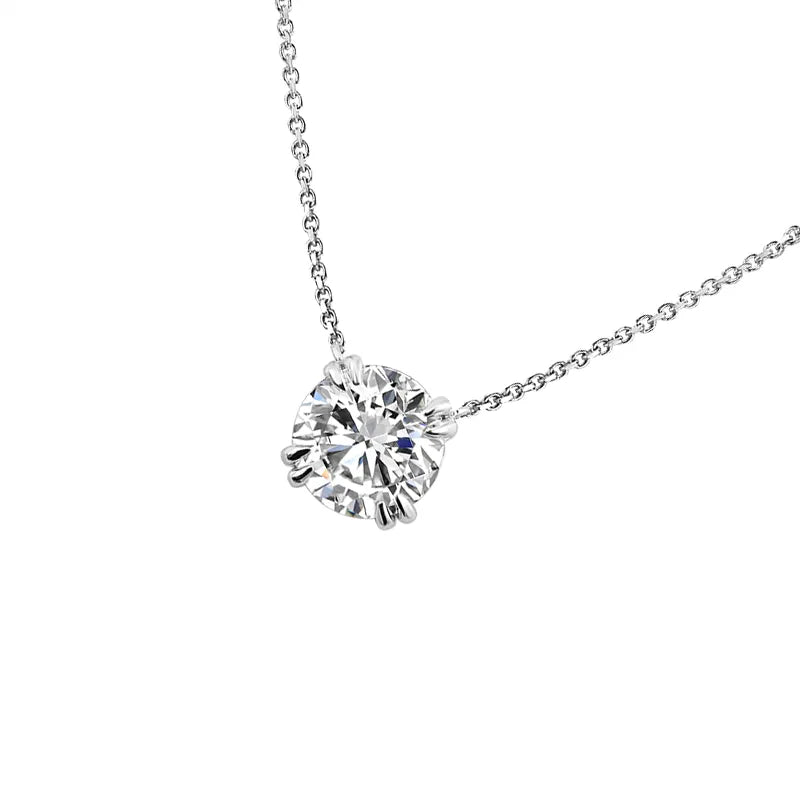 Solitaire Style Moissanite Pendant Necklace