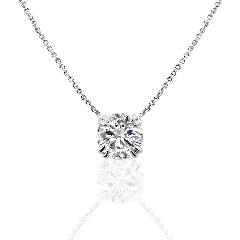 Solitaire Style Moissanite Pendant Necklace