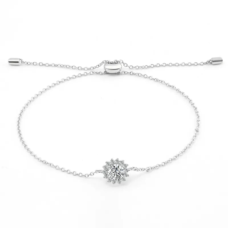 Sun Pendant Moissanite Bracelet