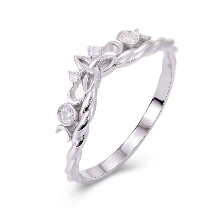 Crown Of Grace Moissanite Contour Ring