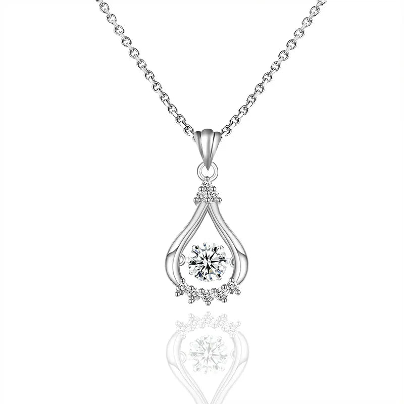 Tear Drop Moissanite Pendant Necklace