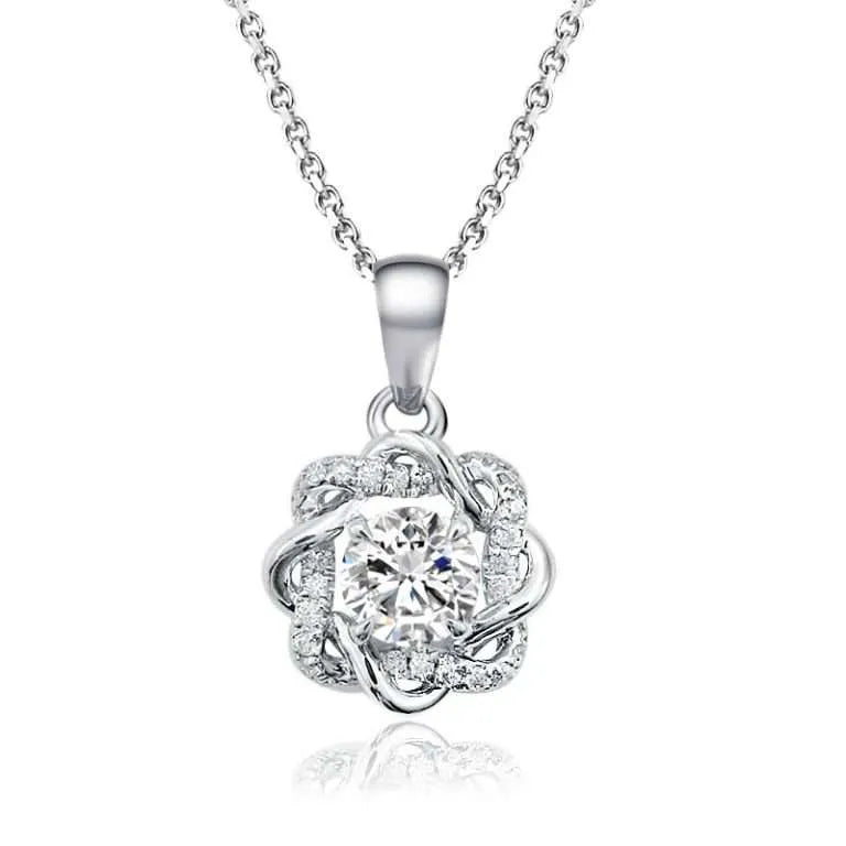 Twist Moissanite Pendant Necklace