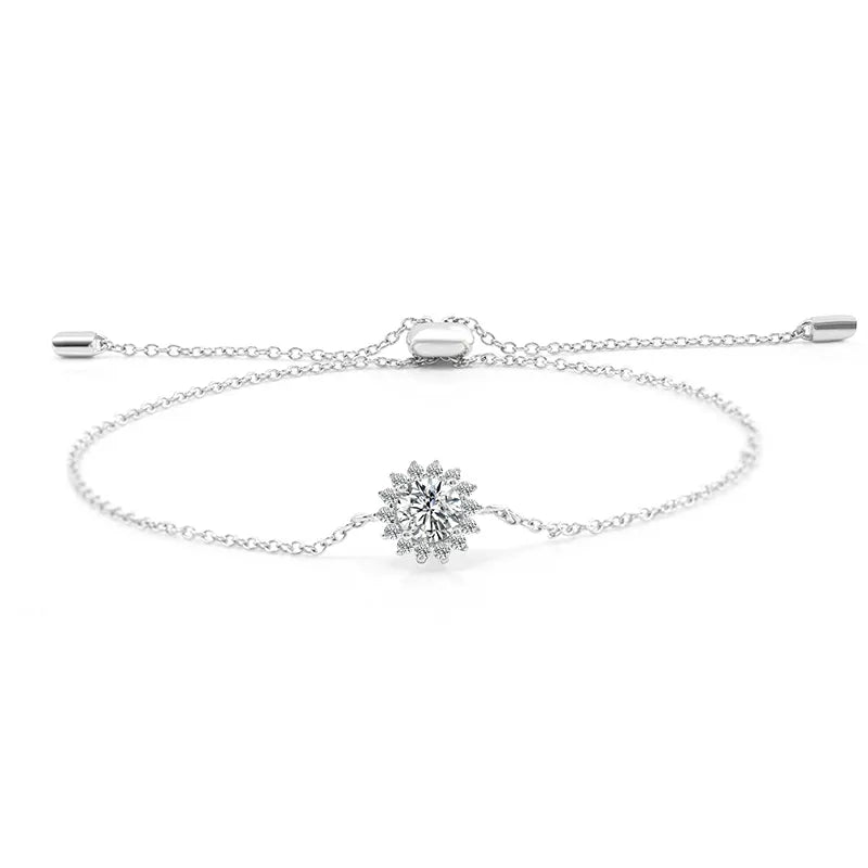 Sun Pendant Moissanite Bracelet