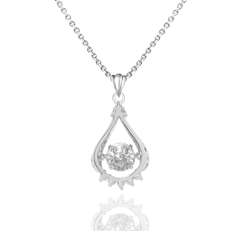 Tear Drop Moissanite Pendant Necklace