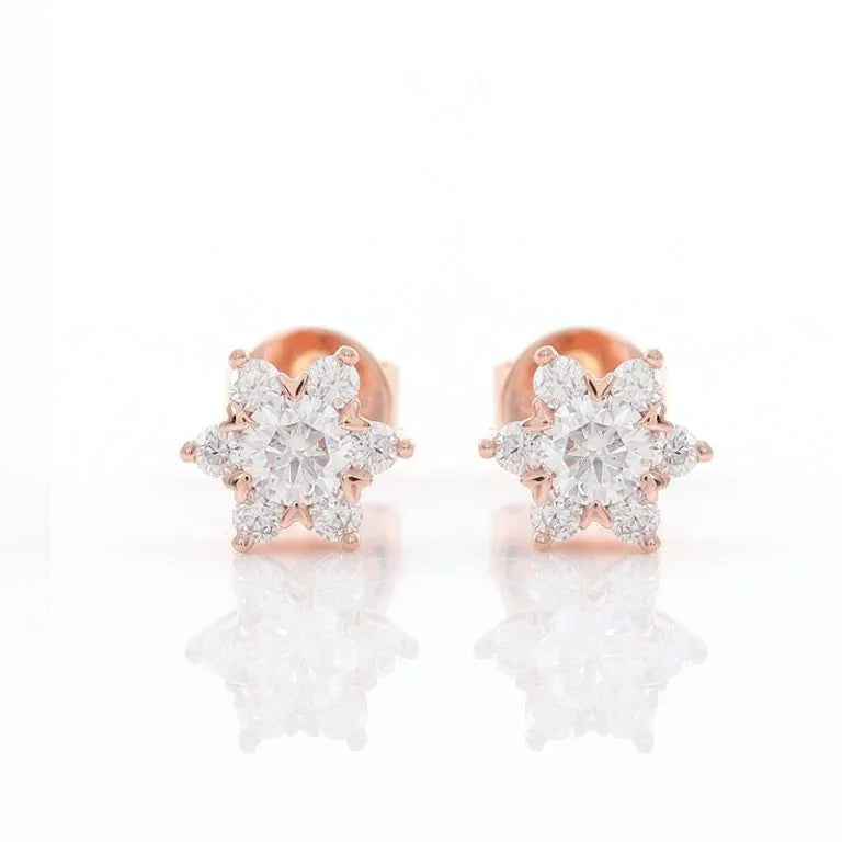 Halo Stud Moissanite Earrings