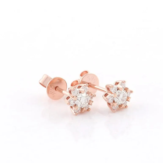 Halo Stud Moissanite Earrings