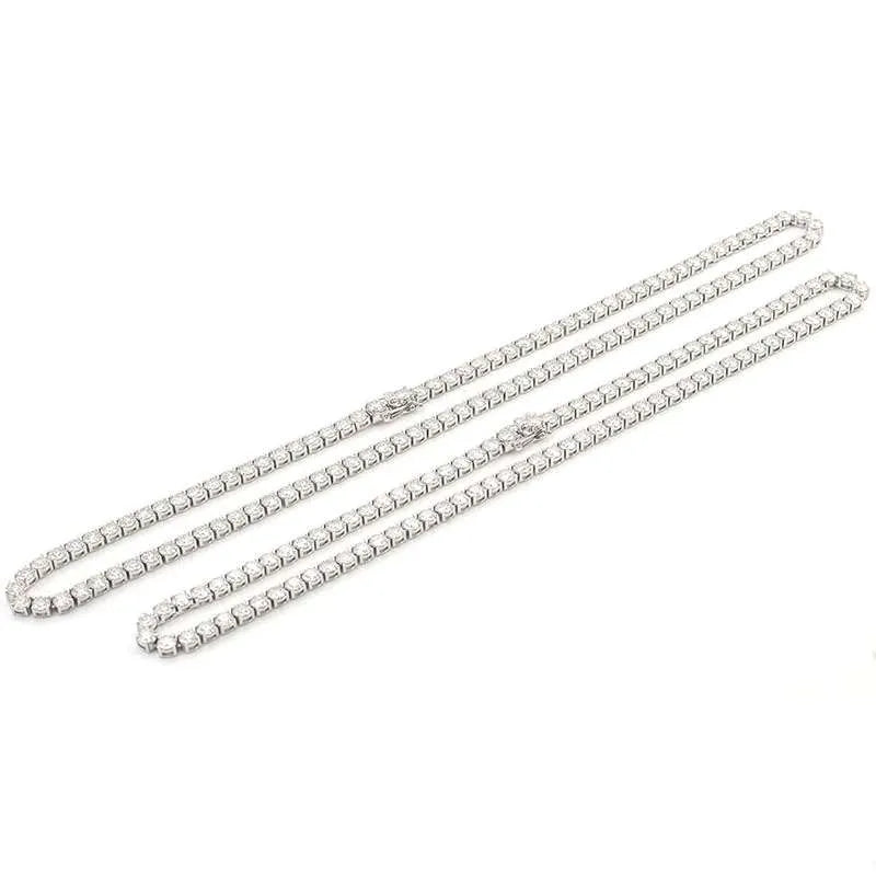 Four-prong Moissanite Tennis Necklace